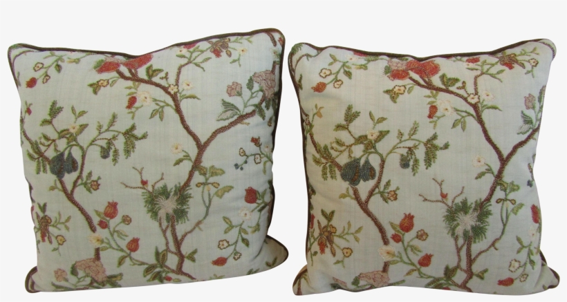 Dransfield Beaded Fruit And Floral A Pair - Cushion, transparent png download