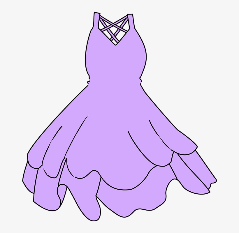 Elegance Vector Graphics Pixabay Download Free Images - Blue Dress Clipart, transparent png download