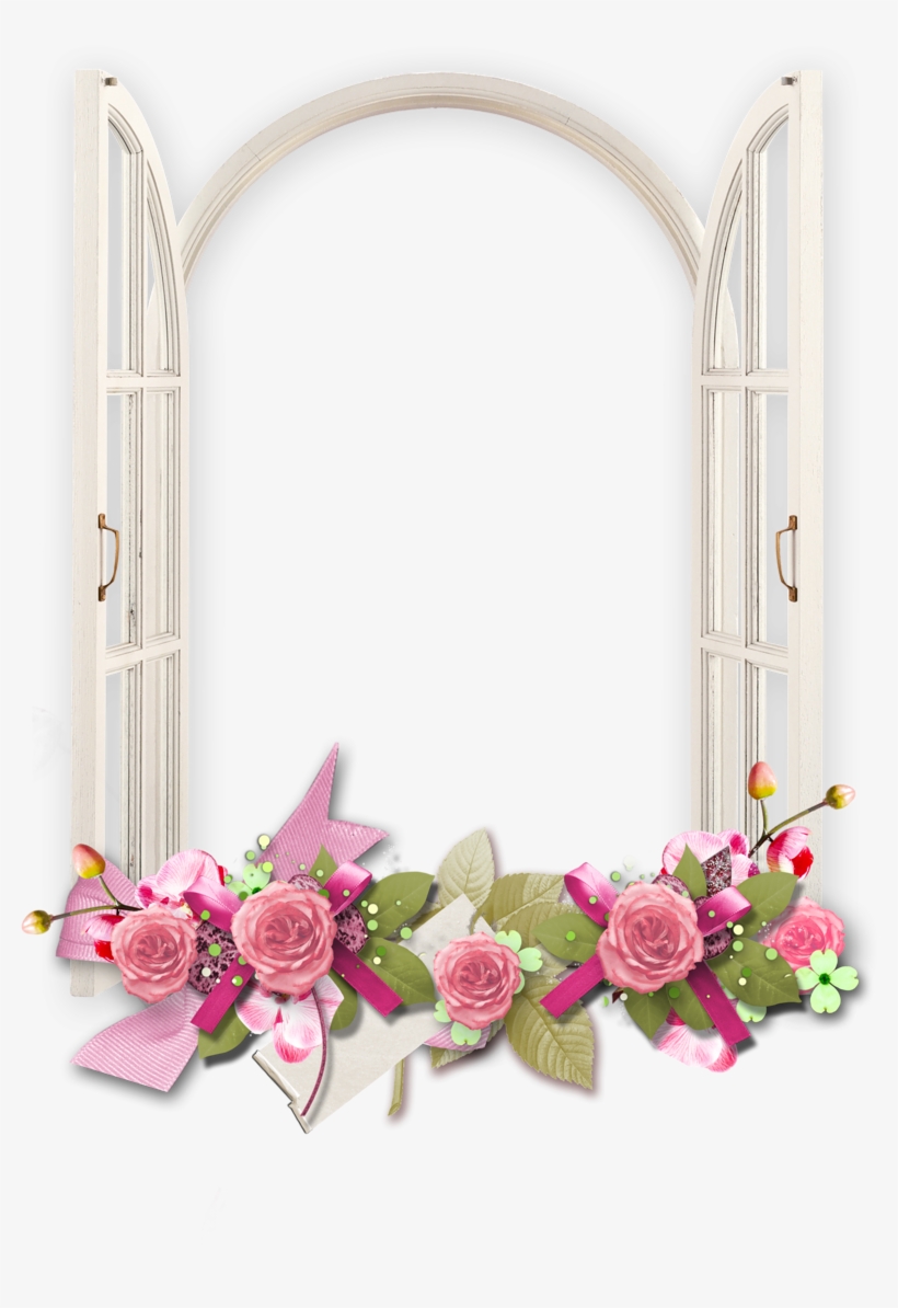 Flower Border Png, Floral Border, Bird Houses Painted, - Portable Network Graphics, transparent png download