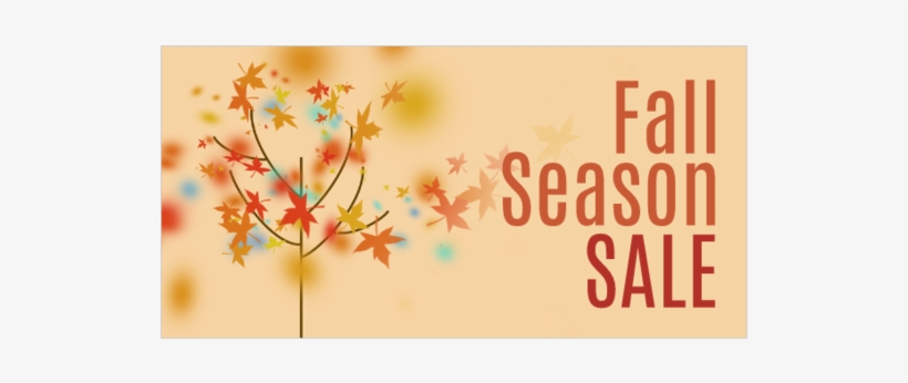 Falling Leaves Autumn Colors - Autumn Sales Banner, transparent png download
