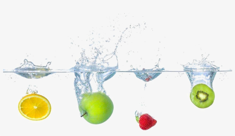 Fruit Water Splash Clipart Beach - Fruit, transparent png download