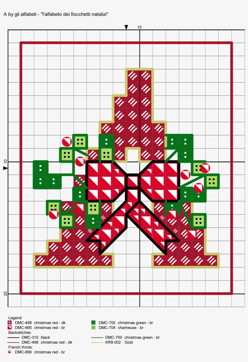 Alfabeto Dei Fiocchetti Natalizi A Letras De Punto - Alfabeto Dei Fiocchetti Natalizi J Para Bordar, transparent png download