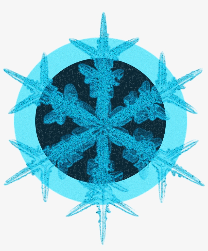 Azul Negro Cristalino Copo De Nieve Flor Hielo Png - Blue, transparent png download
