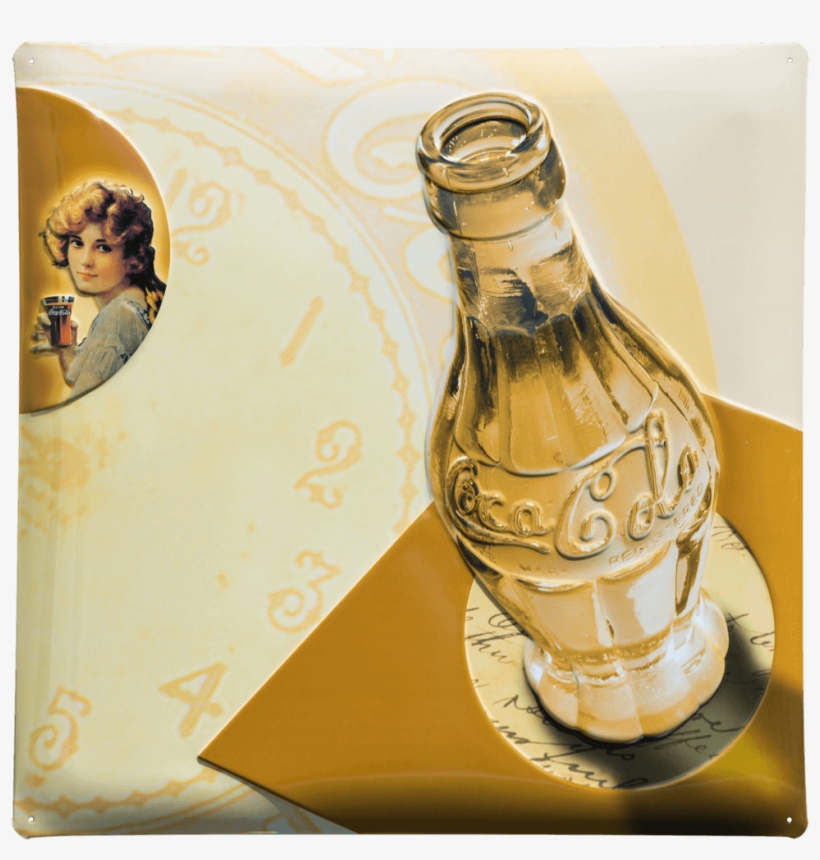 Series Of Three Vintage Tin Metal Signs For Coca Cola - Bottle, transparent png download