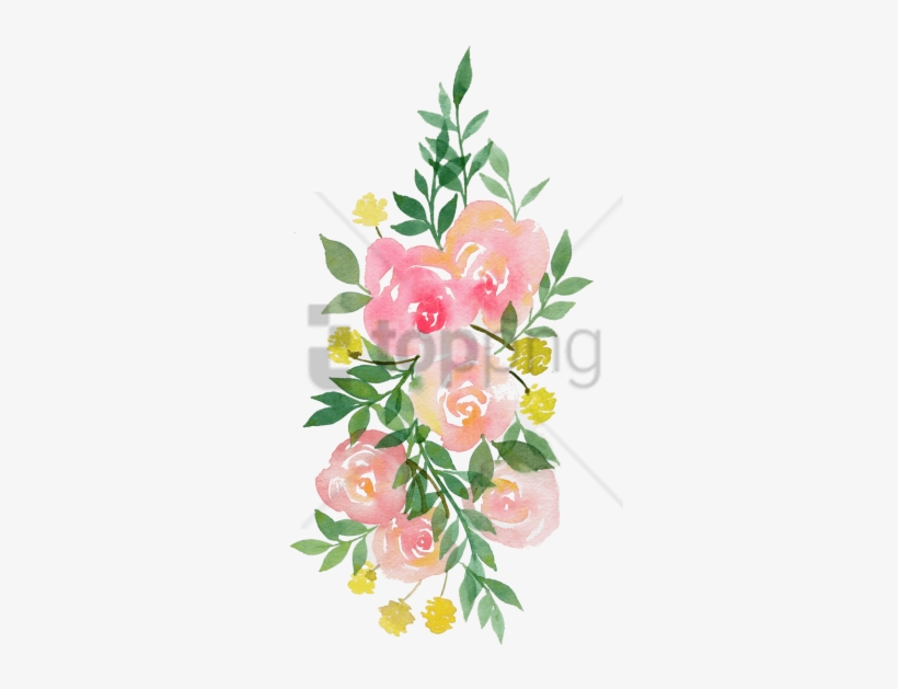 Free Png Transparent Watercolor Flowers Png Image With - Pink Watercolor Flowers Png, transparent png download