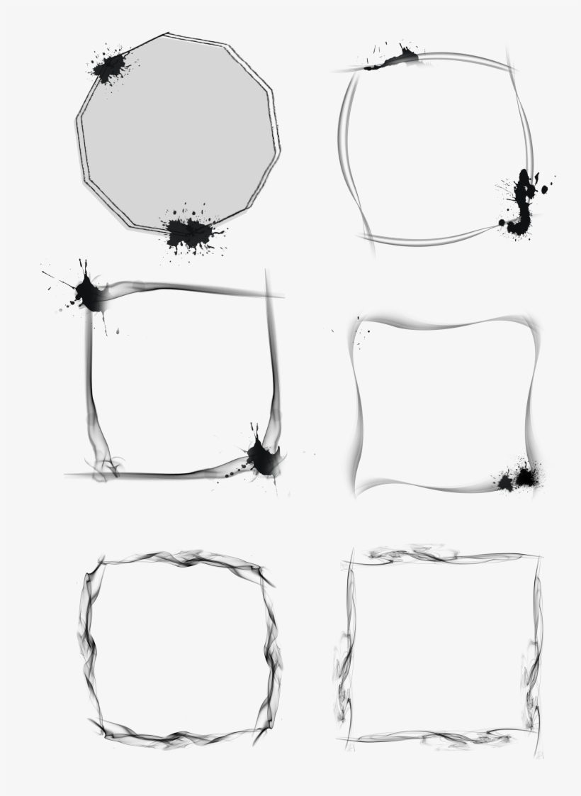 Ink Border Element Png And Psd - Psd, transparent png download