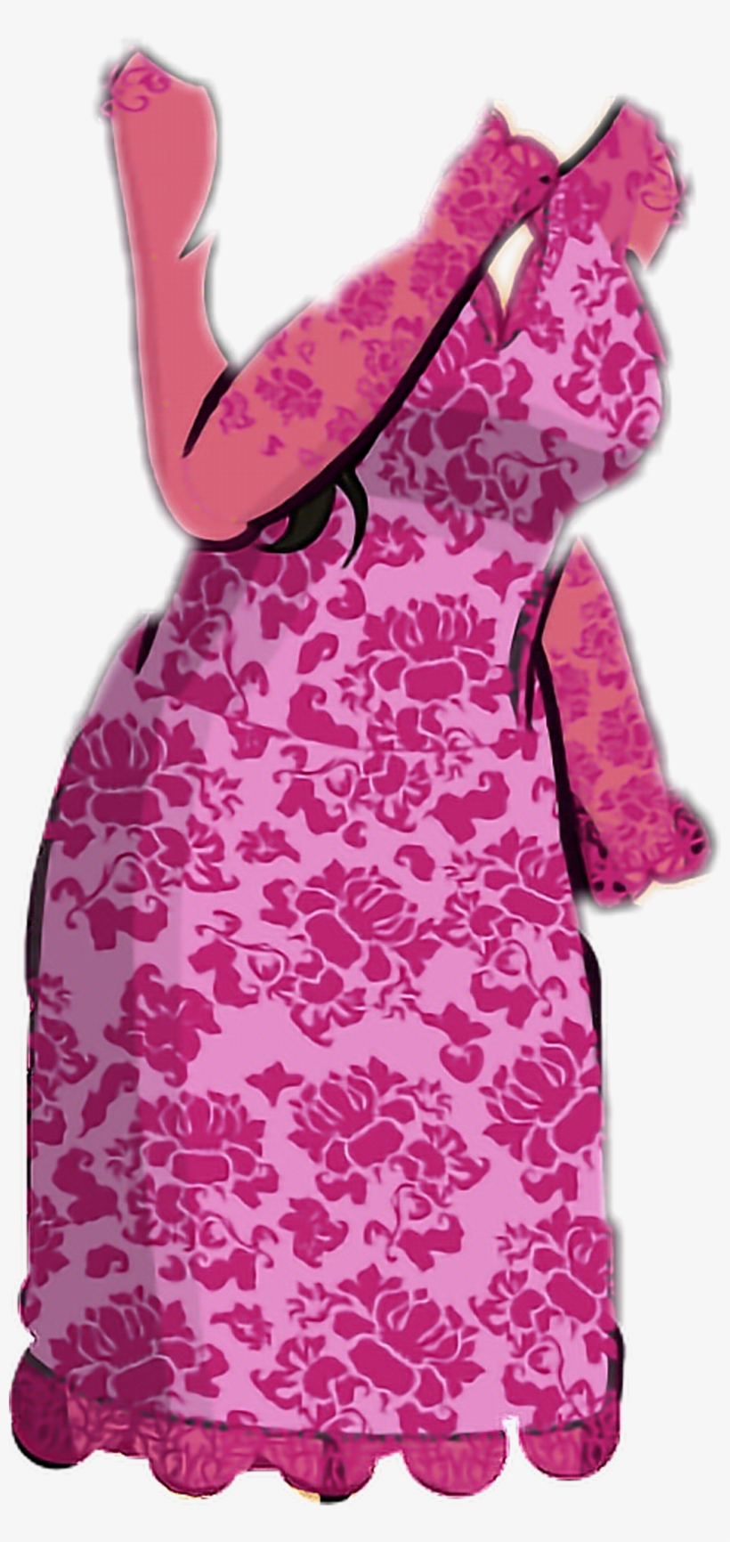 Pink Lace Dress - Pattern, transparent png download