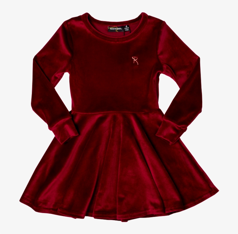 Rock Your Baby Red Velvet Dress - Kids Velvet Dress Blue, transparent png download