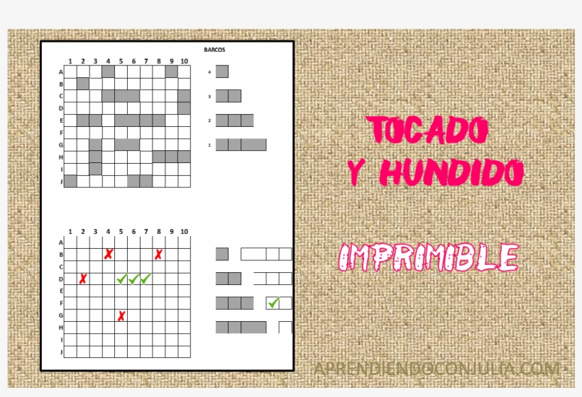 Juego Pasatiempo Para Imprimir - Juego De Los Barcos, transparent png download
