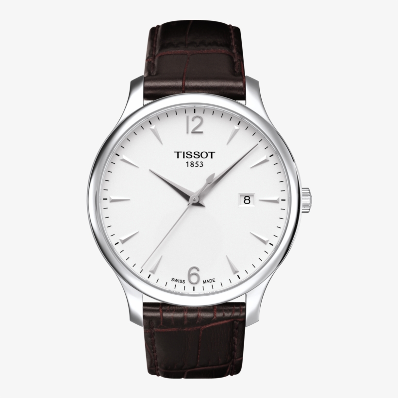 Tissot Tradition Quartz Watch With Silver Dial And - T063 610.16 037.00, transparent png download