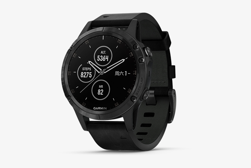 Fenix 5 Plus - Garmin Fenix 5 Plus Black, transparent png download