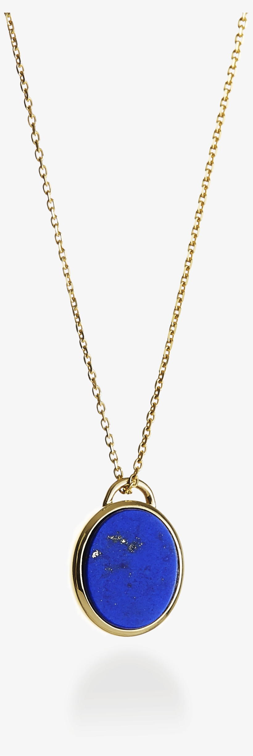 18ct Yellow Gold Lapis Lazuli Oval Pendant - ラピスラズリ ネックレス, transparent png download