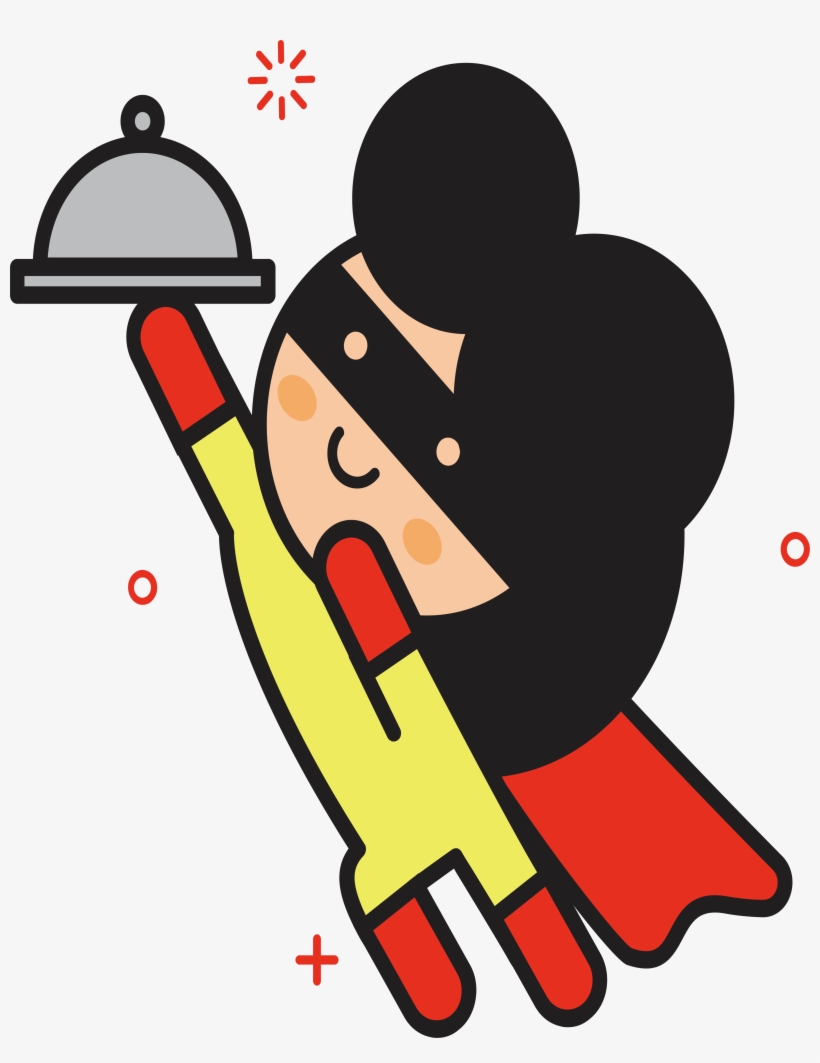 Room Service Superman Design - Room Service Clip Art, transparent png download