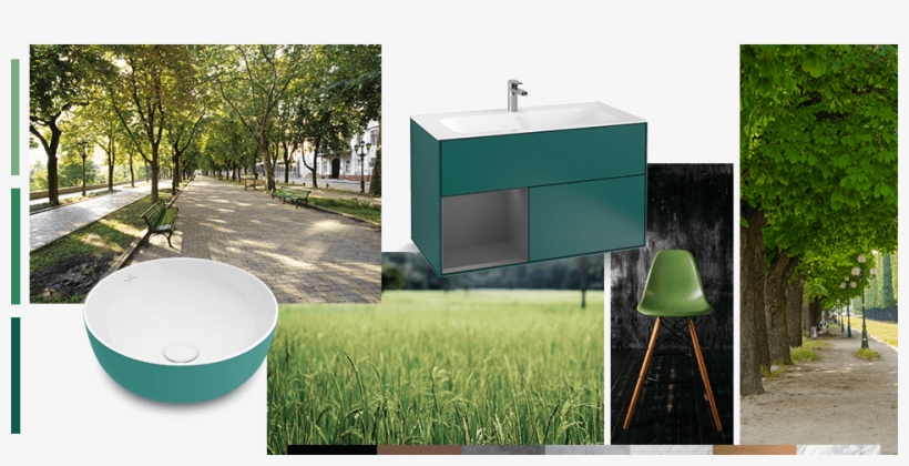 Opt For Natural Green Shades For A Vibrant Effect - Sink, transparent png download