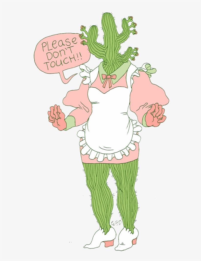 Cactus Monster Girl - Cartoon, transparent png download