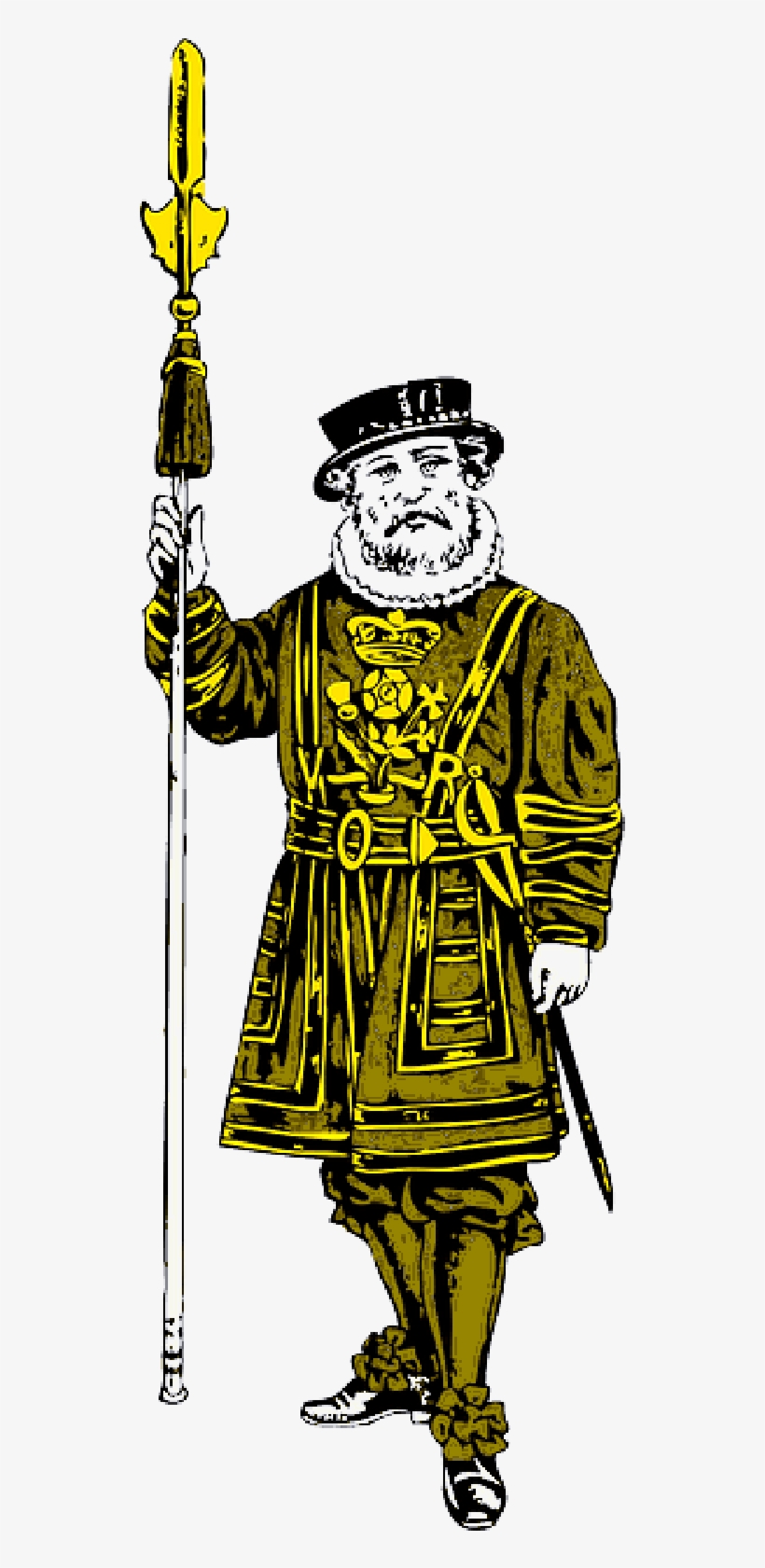 British Guard Clip Art - Beefeater Black And White, transparent png download