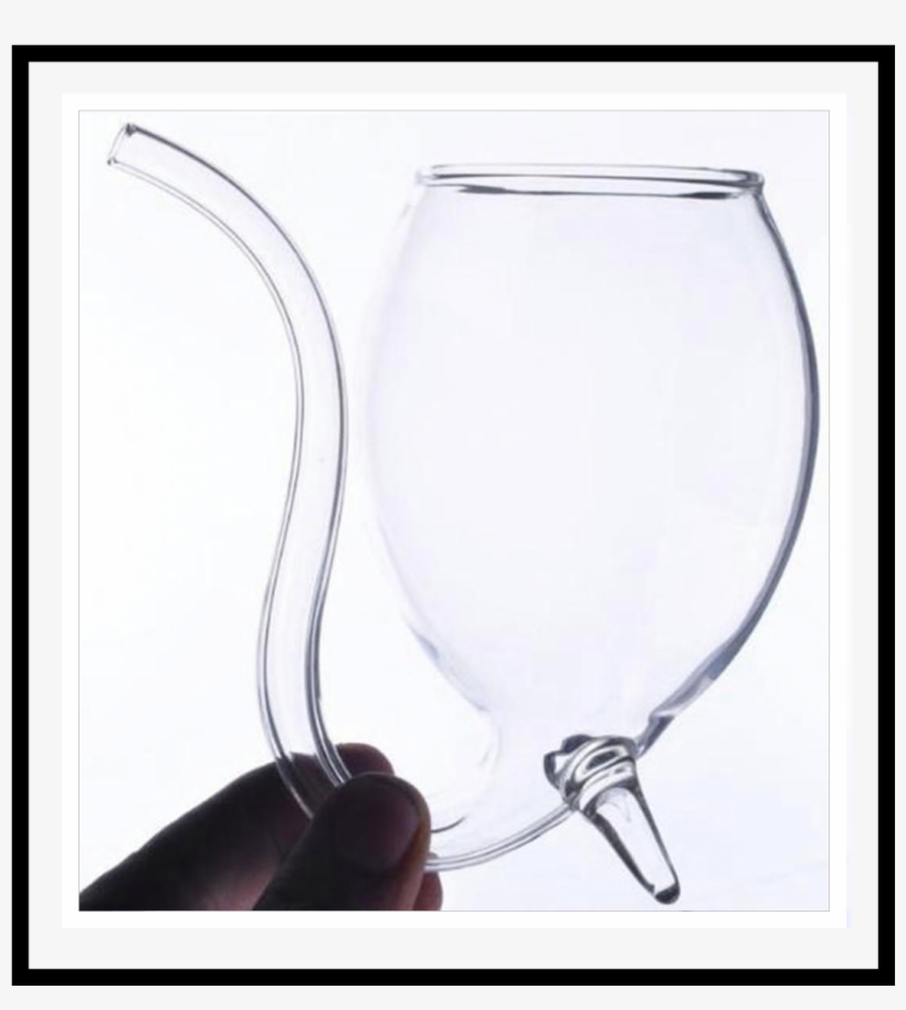 2pcs Wine Glass Cup With Straw - Wine Glass, transparent png download
