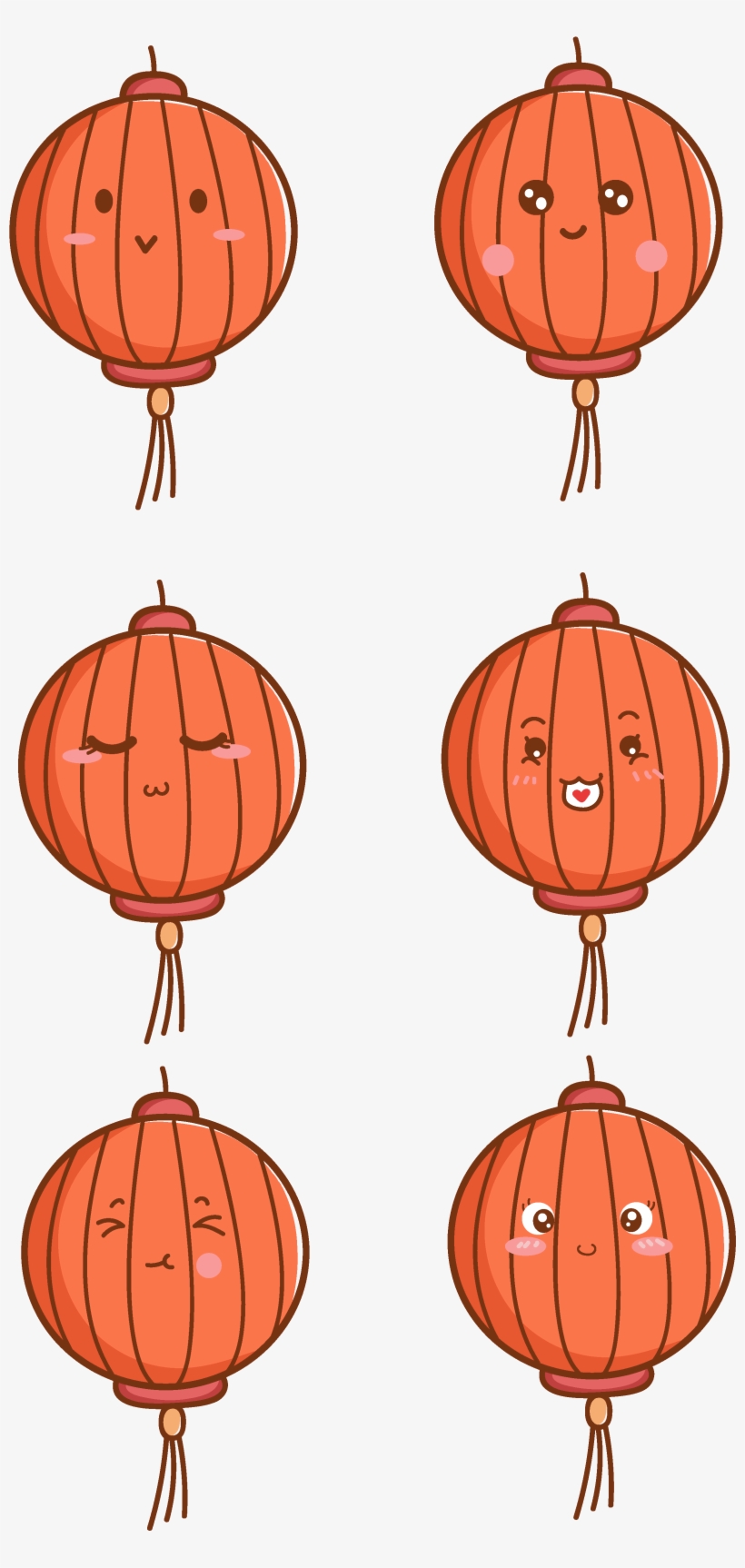Cartoon Cute Red Lantern Png And Vector Image - Thanksgiving, transparent png download
