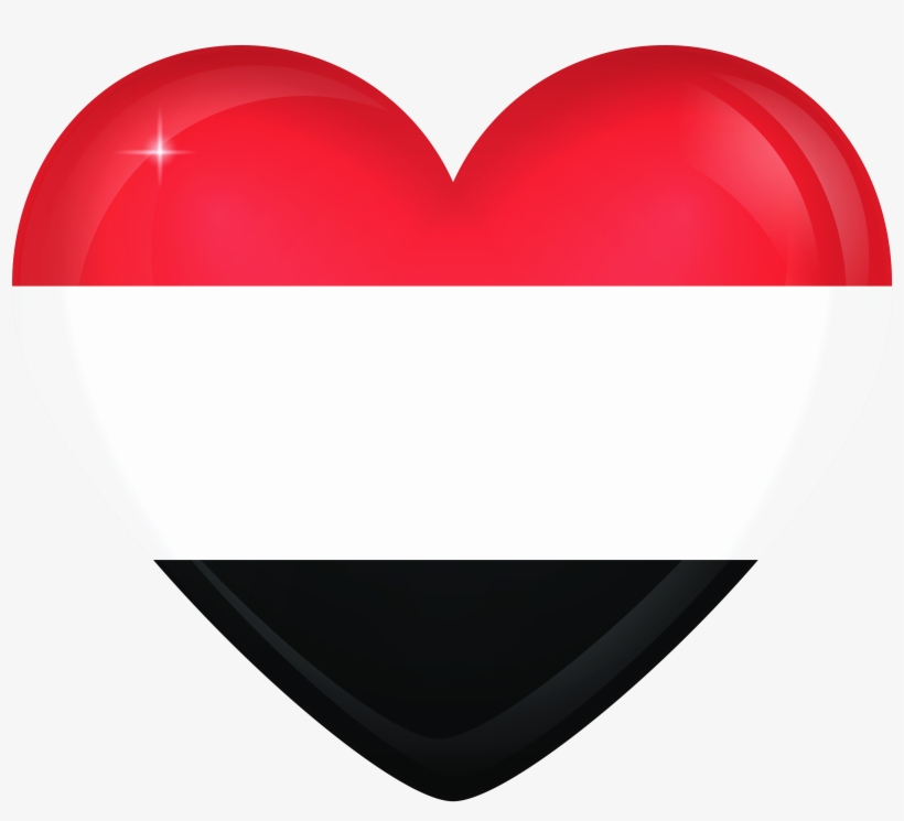 Yemen Large Heart Flag - Syria Heart Flag Png, transparent png download