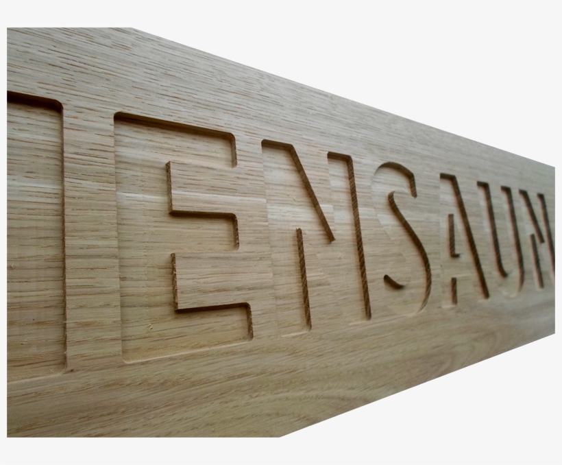 Oak Directional Sign, 22 Mm Thick, Engraved 4 Mm Deep - Plywood, transparent png download