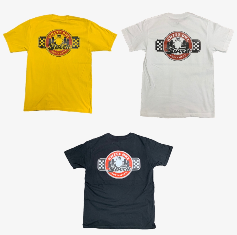 White Owl Speed Equipment Tee Shirt - T-shirt, transparent png download