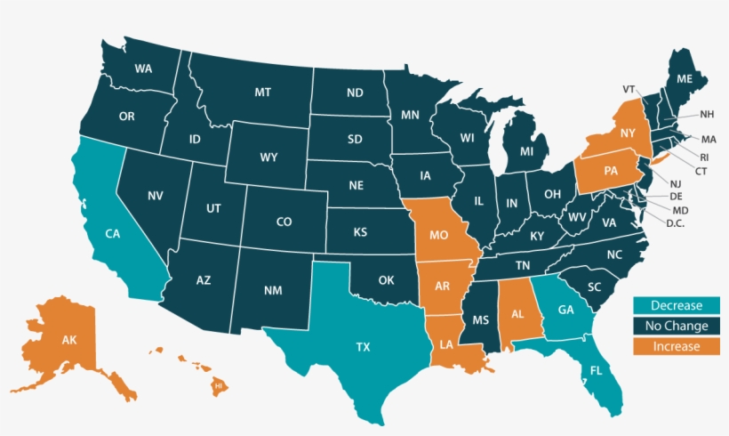 39 States Saw No Change In Public Coverage Rates In - Worst States In The Us, transparent png download