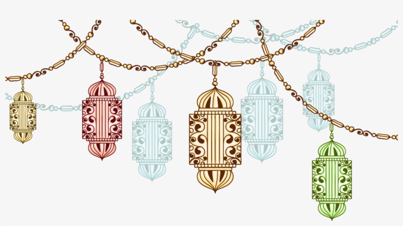 Exotic Fasting Chandeliers Ramadan Vector In Drawing - First Jumma Of Ramadan, transparent png download