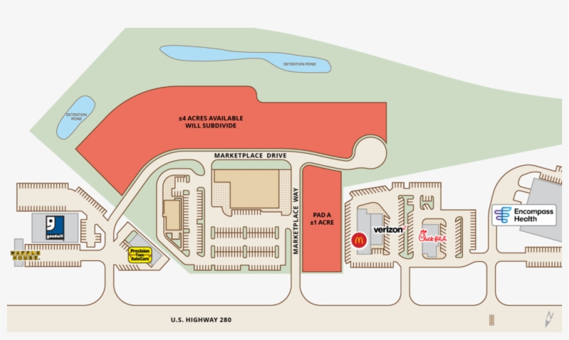 Phenix City Marketplace Site Plan - Plan, transparent png download