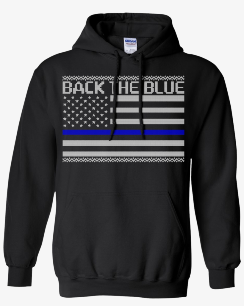 Back The Blue Thin Blue Line American Flag Police Officer - Fortnite Merch Straight Outta Pleasant Park, transparent png download
