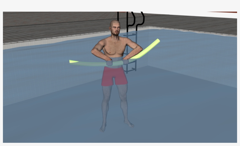 This Shallow End Exercise Using A Pool Noodle Is Great - Gymnast, transparent png download