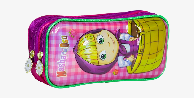 Lapicera Doble 3d Metálico Masha Y El Oso - Bag, transparent png download