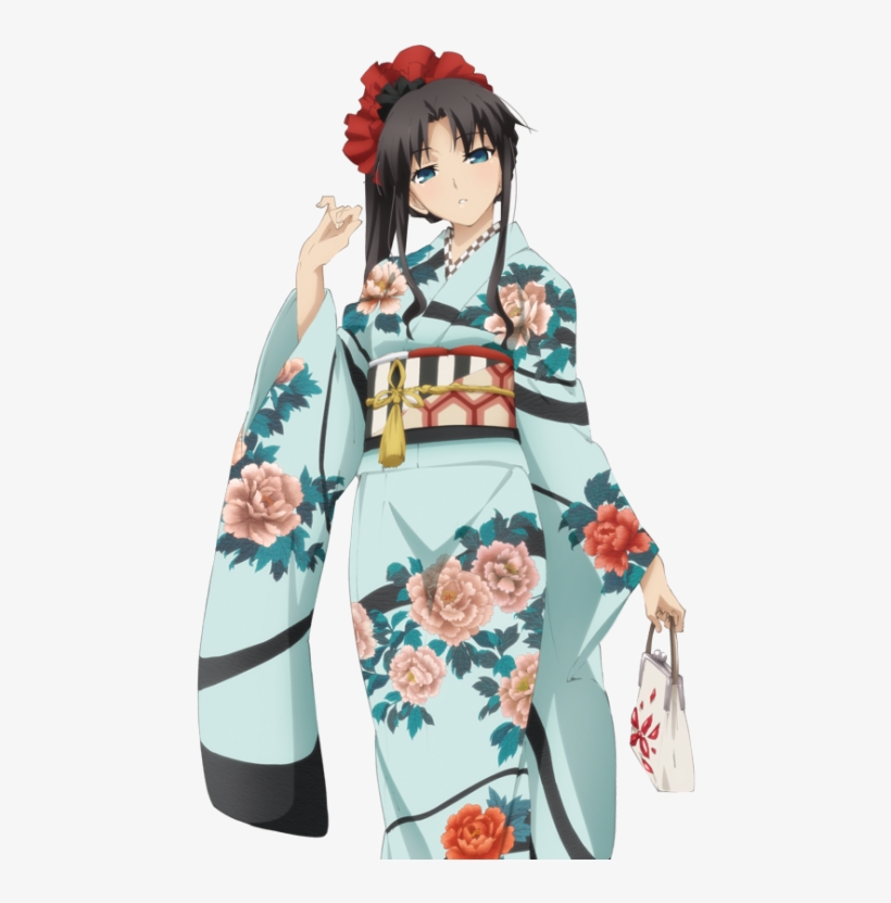 Rin Tohsaka - Fate Stay Night Rin Kimono, transparent png download