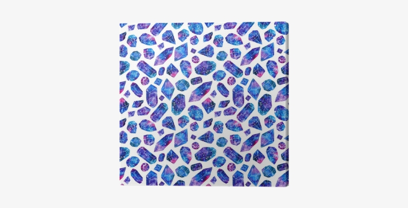 Watercolor Seamless Pattern With Galaxy Crystals Canvas - Redbubble Galaxy Crystals Scarf, transparent png download