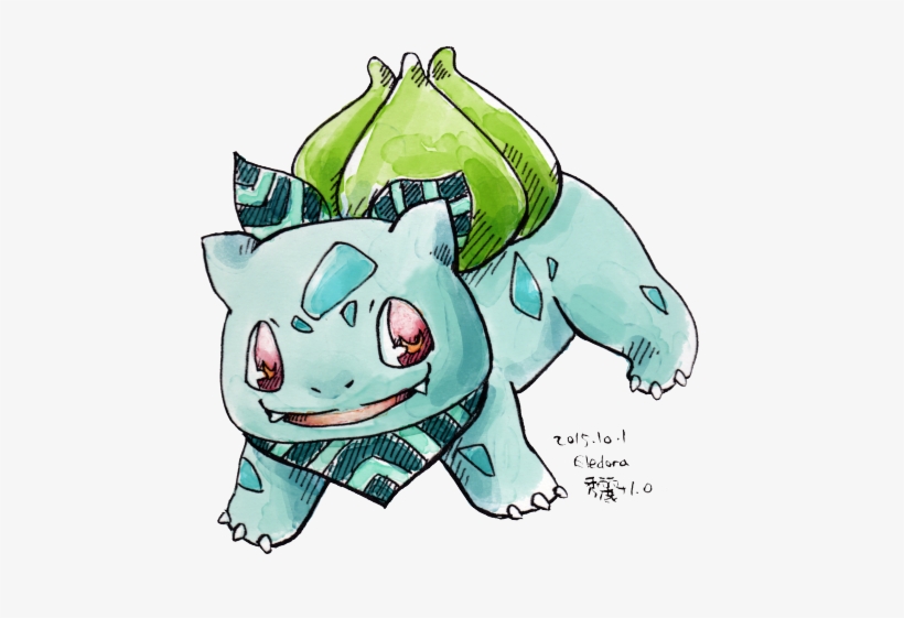 Terrarium Drawing Bulbasaur - Cartoon, transparent png download