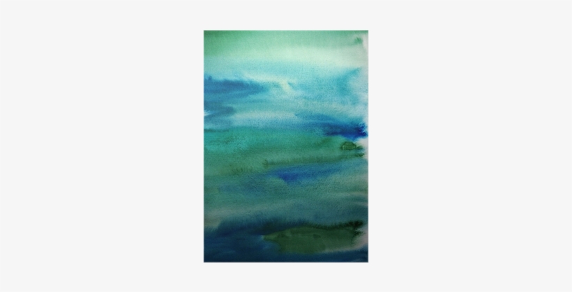 Watercolor Green Hand Painted Art Background For Design - Painting, transparent png download
