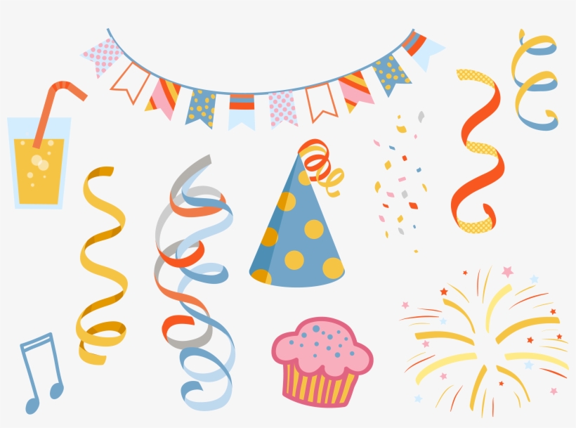 Euclidean Decorative Banner Ribbon Supplies Transprent - Partis Decoration Items Png, transparent png download