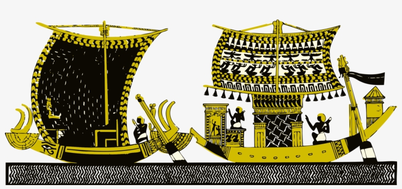 Ancient Egypt Abydos Boats Ship, transparent png download