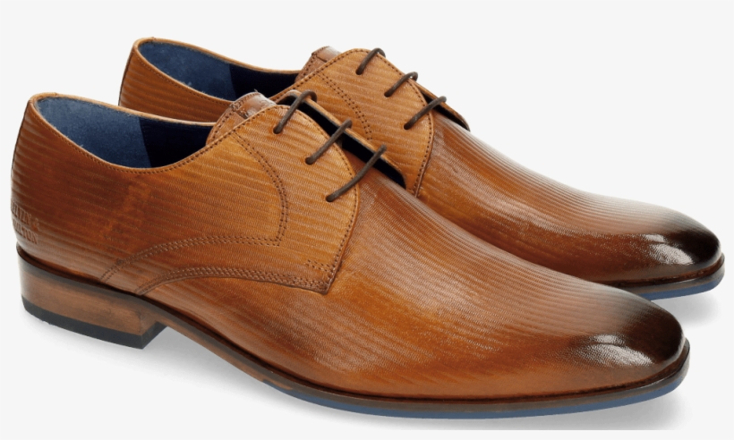 Derby Shoes Rico 1 Venice Limes Print No 3 Tan - Melvin & Hamilton Rico Smart Slipons Tan, transparent png download