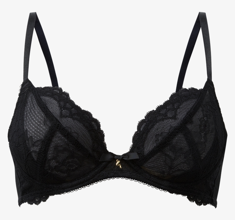 Zoom - Non Padded Black Lace Bra, transparent png download