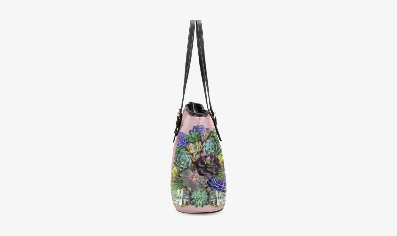 Large Succulent Display Leather Tote Bag/small Video - Succulent Gardens Shower Curtain - 71" By 74", transparent png download