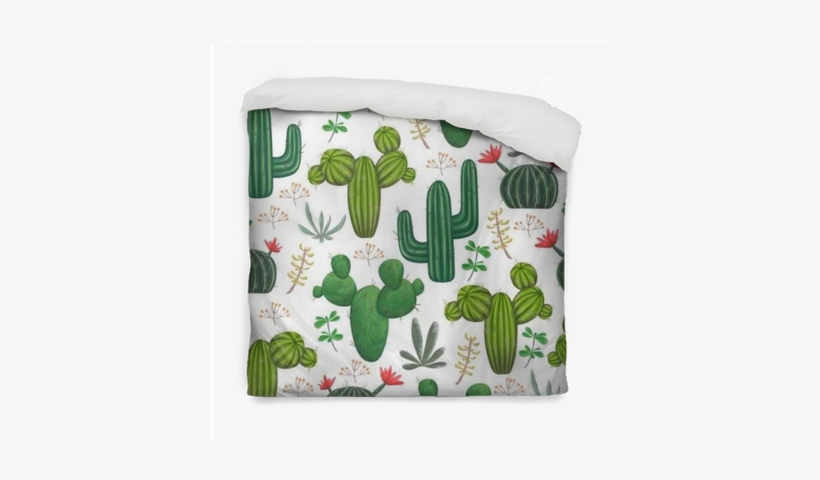 Seamless Pattern With, Cacti, Succulents And Floral - Papier Peint Cactus, transparent png download