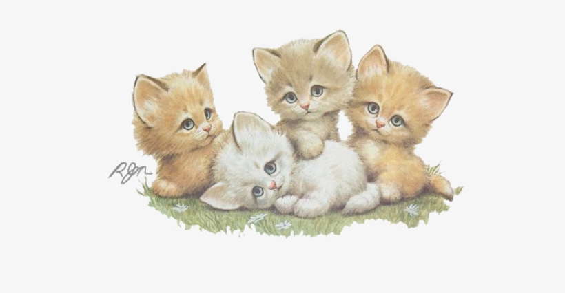 3 Petis Chats Mignons Dedinelle - Good Afternoon With Cat, transparent png download