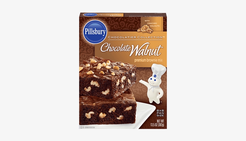 Chocolatier Collection™ Chocolate Walnut Premium Brownie - Pillsbury Brownie Mix With Nuts, transparent png download