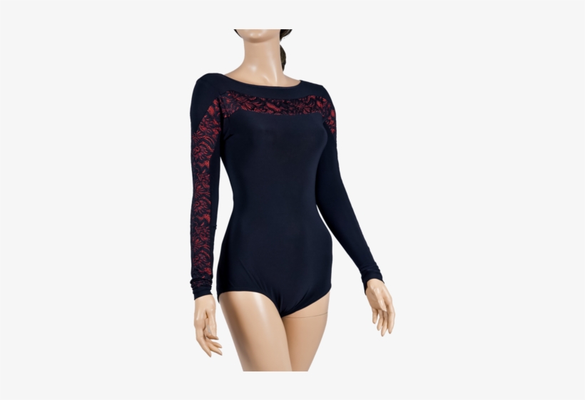 Red/black Lace Body Suit - Lace, transparent png download