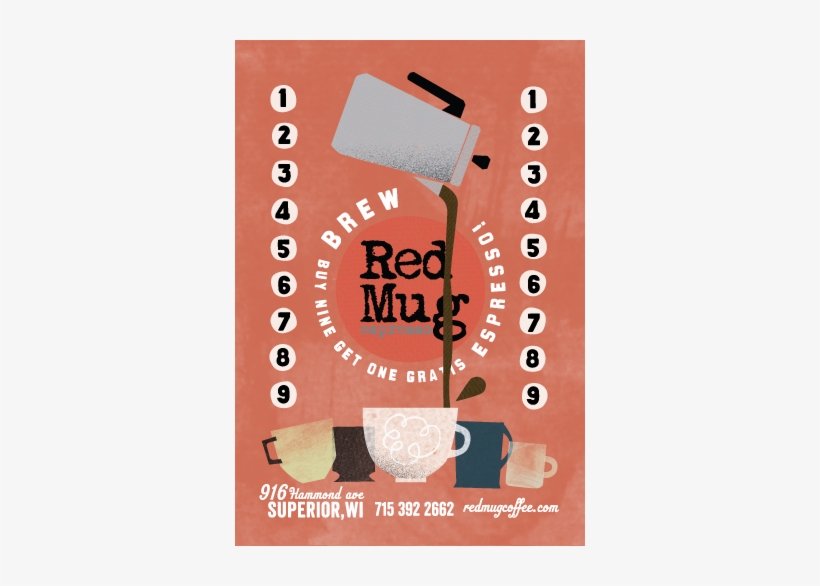 Red Mug Punch Card W Bleed Web, transparent png download