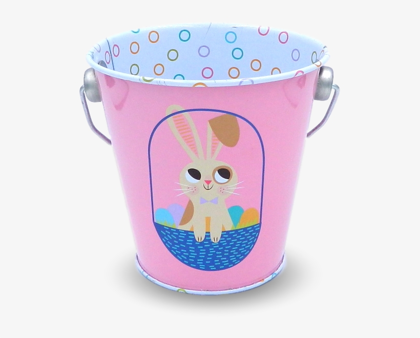 Metal Flower Pot Pail - Target Metal Flower Pot Pail - Pink Bunny, transparent png download