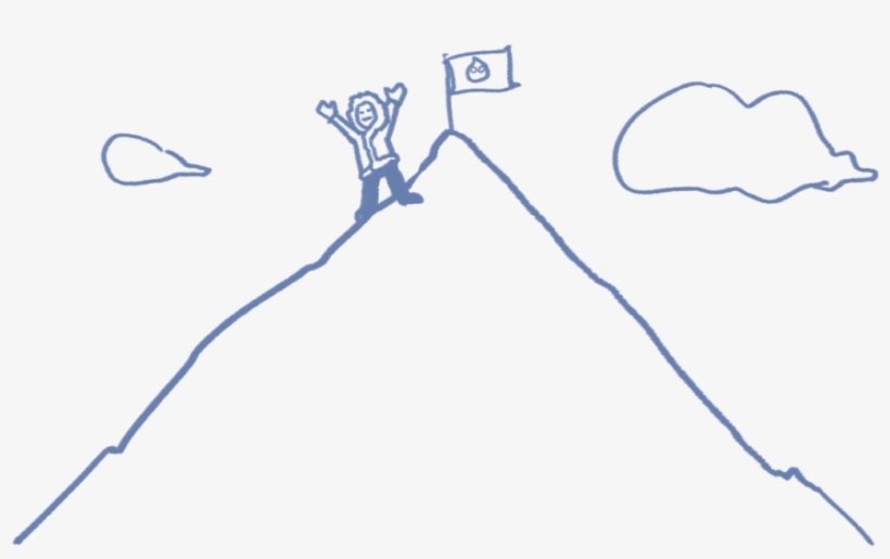 Doodle Of Person Climbing Mountain - Hook 42, transparent png download
