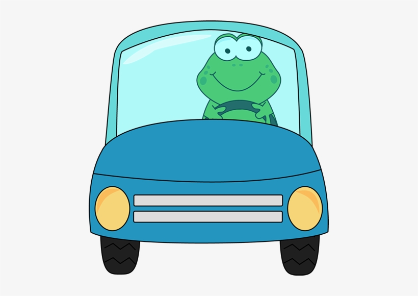 Frog Driving A Car - Boy Driving A Car Clipart, transparent png download