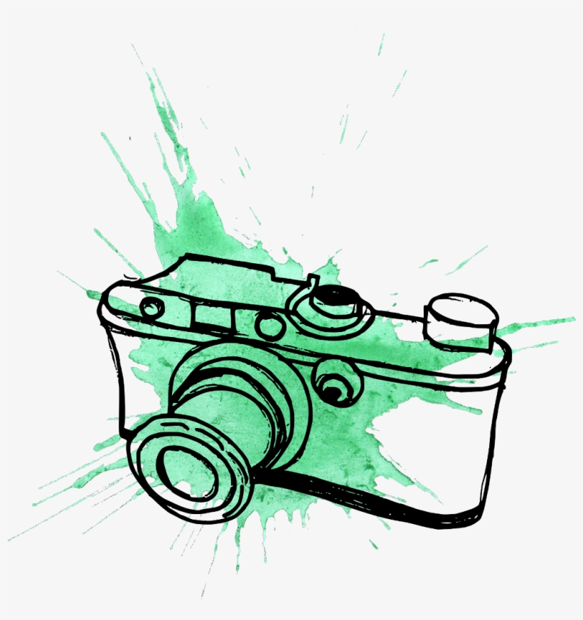 Ftestickers Camera Watercolor Stain Splash Paint Painti - Drawing, transparent png download