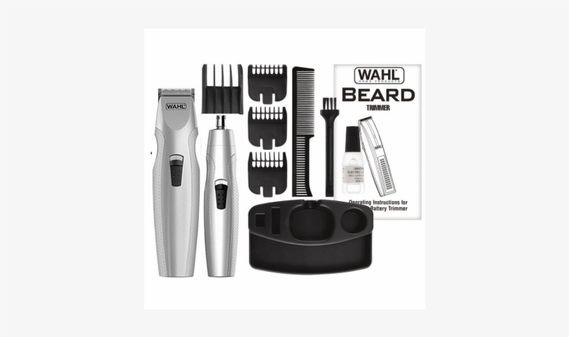 Wahl Mustache & Beard Battery Trimmer Bonus Nose & - Wahl Mustache & Beard Battery Trimmer Kit, transparent png download